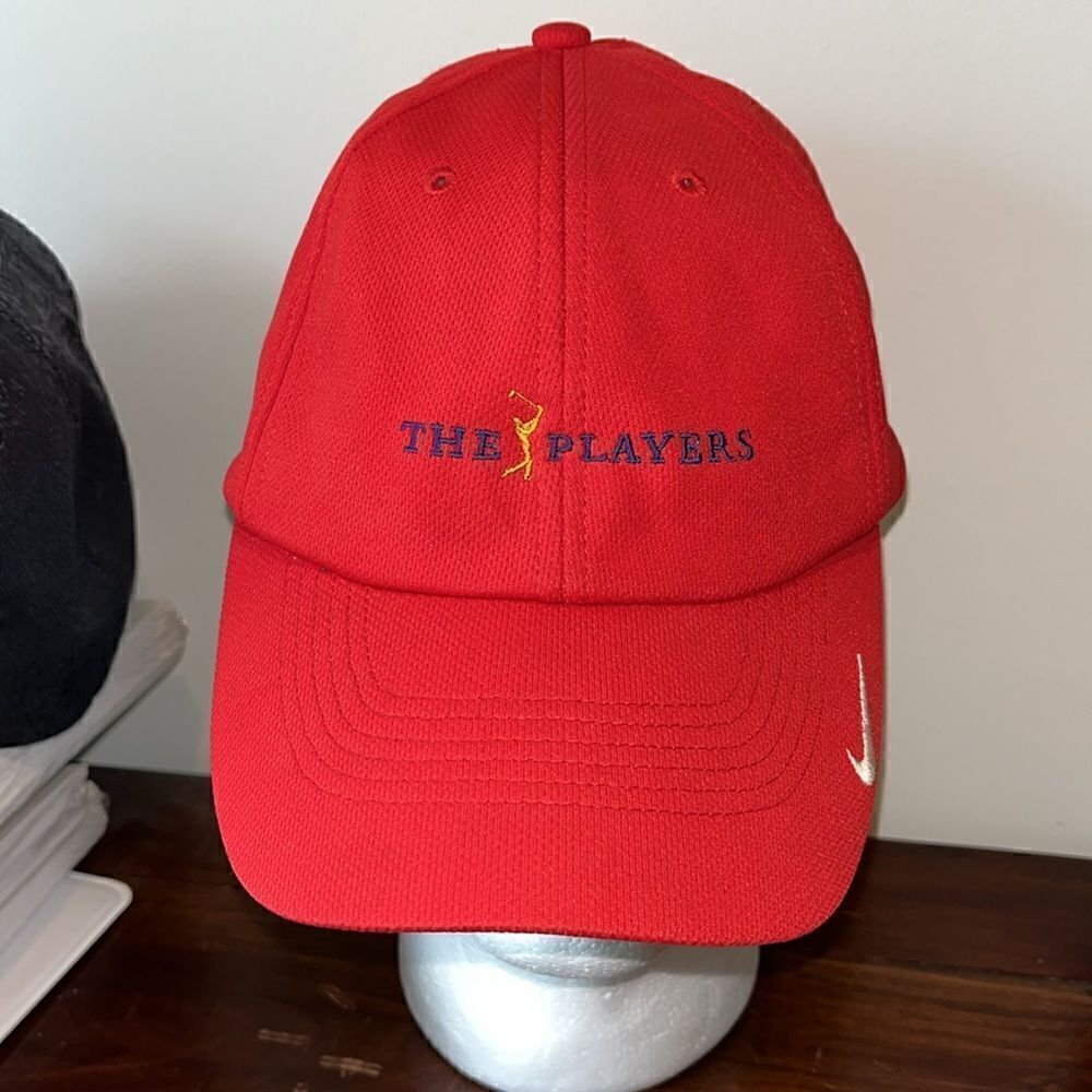 Nike Sunday Red Polyester swoosh The Players Tournament Golf Tournament cap hat